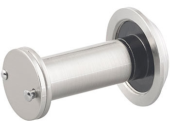 PEARL Türspion mit Sichtschutz, 160°, 36-60 mm, Ø 14 mm, Edelstahl satiniert