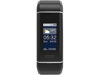 newgen medicals Fitness-GPS-Armband mit XL-Farb-Display (Versandrückläufer)