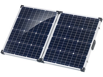 revolt Faltbares mobiles Solar-Panel mit monokristallinen Zellen, 110 Watt