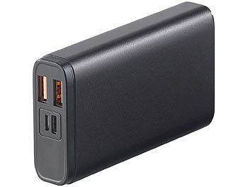 revolt Powerbank, Quick Charge 3.0 & USB Typ C PD, 10.000 mAh, bis 3 A, 18 W
