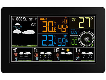Digital Wetterstation Innen Außen LCD Thermometer Wireless Funk mit Außenfühler 