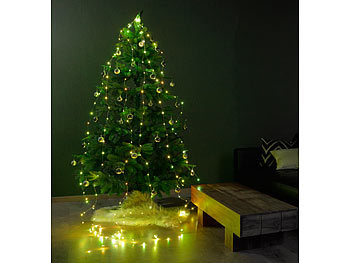 Lunartec Christbaum-Überwurf-Lichterkette, 240 bunte LEDs, 6 Girlanden, je 4 m