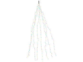 Lunartec Christbaum-Überwurf-Lichterkette, 320 bunte LEDs, 8 Girlanden, je 4 m