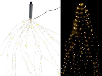 Lunartec Christbaum-Überwurf-Lichterkette, 20 Girlanden & 720 warmweiße LEDs