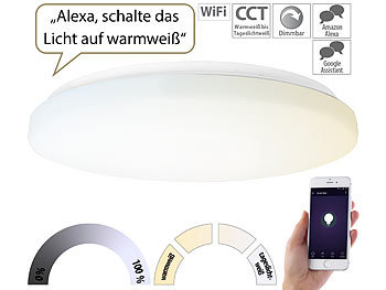 WIFI LED Deckenleuchte Dimmbar Farbwechsel Smart Home Google Alexa Deckenlampe 