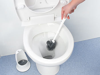 Silikon Toilettenbürste mit Randreiniger