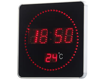 Elektrische XXL Große LED Digital Wanduhr mit Kalender Temperatur 