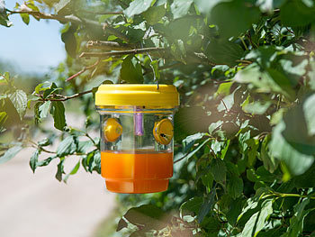 Exbuster 2er-Set giftfreie Solar-LED-Insektenfalle z. Aufhängen oder Hinstellen