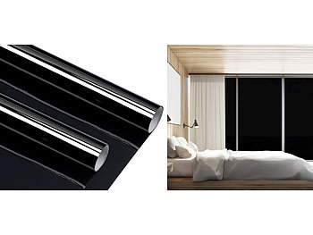 Fensterfolie Hitzeschutz: infactory 2er-Set Sichtschutzfolie mit UV-Schutz, selbstklebend, 50 x 200 cm
