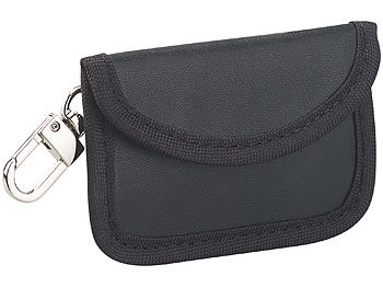Semptec Schlüsseltasche: 4er-Set RFID-Schutztaschen für Funk-Autoschlüssel,  aus Kunstleder (keyless Go Schutz)