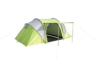 Doppeltes Igluzelt für 4 Personen Familienzelt Zelt Camping Wassersäule 2000 mm 