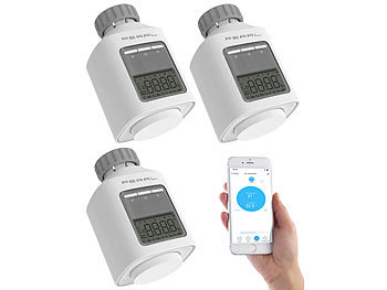 3er-Set Programmierbares HeizkÃ¶rper-Thermostat mit Bluetooth & App / HeizkÃ¶rperthermostat