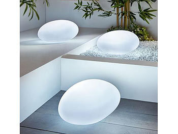 10er Set LED Solar Leuchten Steine Teich Dekoration Beleuchtung Aussen Lampen 