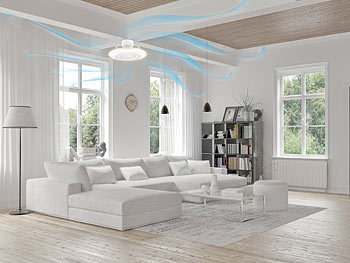 Deckenventilator Klimagerät Wohnzimmer Deckenleuchte Deckenlampe Fernbedienung 