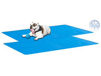 Kühlende Decke: Sweetypet 2er-Set Selbstkühlende XL-Kühlmatten für Hunde & Katzen, 120 x 75 cm