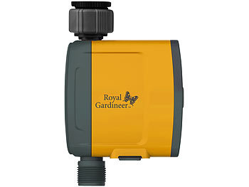 Royal Gardineer WLAN-Bewässerungscomputer, 2-Wege-Verteiler, Feuchtigkeitssensor, App