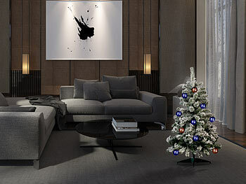infactory Künstlicher Weihnachtsbaum im Schneedesign, 120 cm, 199 PVC-Spitzen