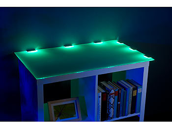 4er Set LED Blau Glasbodenbeleuchtung Glasplattenbeleuchtung 