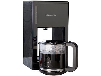 Kaffeeautomat: Rosenstein & Söhne Moderne Design-Kaffeemaschine für bis zu 12 Tassen, 1.000 Watt