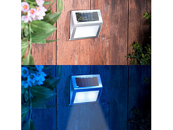 Solarleuchte LED Wandleuchte Wegbeleuchtung Garten Stufenzaun Treppenlicht Lampe