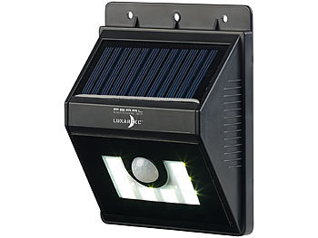 Lunartec Solar-LED-Wandleuchte mit Bewegungsmelder, Dimm-Funktion, 180 lm, IP44