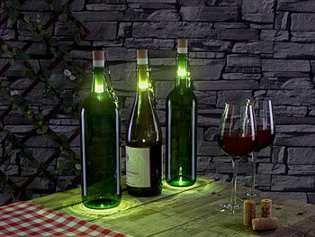 LED-Leucht-Verschluss für leere Schnaps-, Wodka-, Sekt-, Wein-Flasche