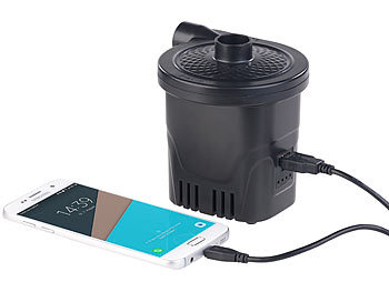 Power Pump 2-IN-1Elektrische Luftpumpe Akku,USB Pumpe Luftmatratze Hand Klein 