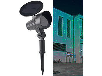 Lunartec Solar-Laser-Projektor mit grünem Sternenmeer-Effekt, IP44