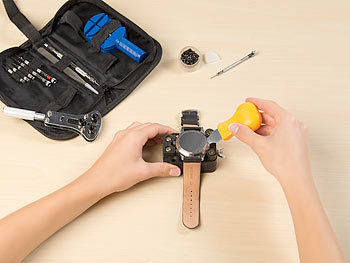 Schlüssel Werkzeug Silber Uhrmacher Uhren Koffer Öffner verstellbarer Entferner 