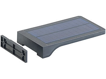 Lunartec 2er-Set Solar-LED-Wandleuchten, PIR-Sensor & Nachtlicht, IP44, 350 lm