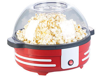 Popcorn Maker: Rosenstein & Söhne Retro-Popcorn-Maschine mit Rührwerk und Antihaftbeschichtung, 850 Watt