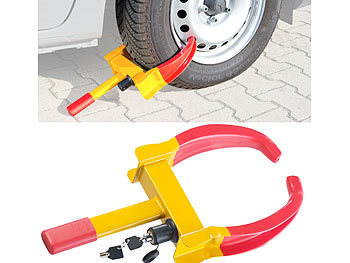 Lescars Kfz-Diebstahlschutz: 2er-Set Universal-Radkrallen zum  Diebstahlschutz für Reifen bis 265 mm (Auto-Diebstahlsicherung)