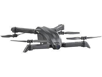 Simulus Faltbarer FPV-Mini-Quadrocopter mit HD-Cam, WLAN & App, 2,4 GHz, 50 m