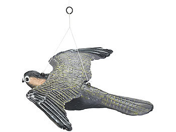 54 cm Flügel-Spannweite Taubenschreck Rabe Royal Gardineer Garten-Zubehör 2er-Set Vogelschreck Falke zum Aufhängen 