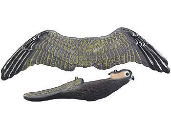 Sitzender Falke aus Kunststoff Lockvogel Vogelschreck Dekoration 