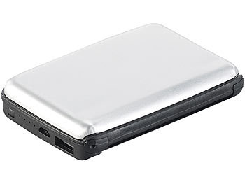 Xcase 2in1-RFID-Kartenetui & Powerbank, 5 Fächer, 2.500 mAh, 1 A, 5 Watt