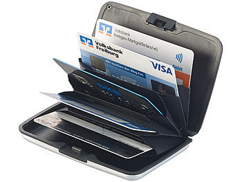 Xcase 2in1-RFID-Kartenetui & Powerbank, 5 Fächer, 2.500 mAh, 1 A, 5 Watt