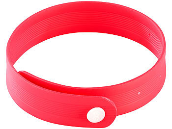 PEARL Größenverstellbares Anti-Mücken-Armband, 12er-Set (schwarz, rot, gelb)