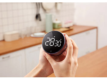 Countdown Timer mit Alarm und Touchscreen Digitale Eieruhr Set Timer Küche 