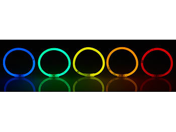 PEARL 75 Lightsticks (Knicklichter) in 5 Neon-Leuchtfarben, 20 cm Länge