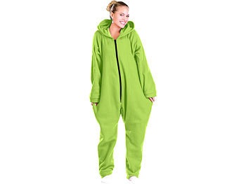 PEARL Jumpsuit aus flauschigem Fleece, grün, Größe XL