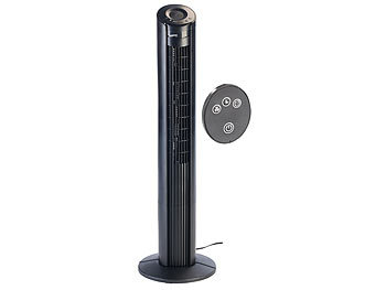 Turmventilator mit Magnet-Fernbedienung & 90Â°-Oszillation, 55 Watt / Ventilator