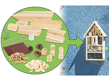 Insektenhaus: PEARL Insektenhotel-Bausatz, Nisthilfe und Schutz für Nützlinge