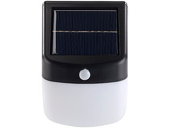 Lunartec LED-Solar-Wandleuchte mit PIR-Bewegungsmelder, 30 Lumen, 1 Watt, IP44