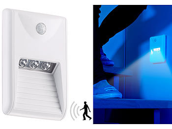 1//4x Steckdosen-Lampe 24 LED Treppen-Leuchte Nacht-Licht Bewegungsmelder Sensor