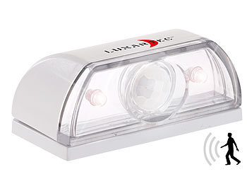 Lunartec Mini-LED-Treppenleuchte & Nachtlicht, PIR-Bewegungssensor, 5 lm, 0,12W
