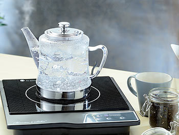 Wasserkocher aus Keramik Gzhel 1,7 L Teekocher Teekessel Teebereiter Teekanne 