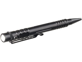 VisorTech 4in1-Tactical Pen mit Kugelschreiber, LED-Licht, Glasbrecher