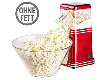 Popcornmaker: Rosenstein & Söhne XL-Heißluft-Popcorn-Maschine für bis zu 100 g Mais, 1.200 Watt