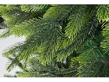 HAAC 20er Led künstlicher Weihnachtsbaum grün 75 cm geschmückt roten Baumkugeln